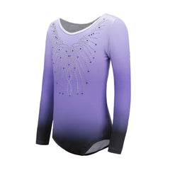 Sinoem Gymnastics Leotards for Girls Long Sleeve/Sleeveless Gradient Color Sparkle Leotard Dancing Ballet Gymnastics Athletic for Little Girl