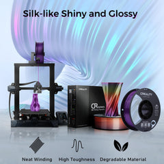 Creality PLA 3D Printer Filament, PLA Filament 1.75mm Silk Shiny and/-0.02mm, 3D Printing Filament 1KG/2.2lb, Purple