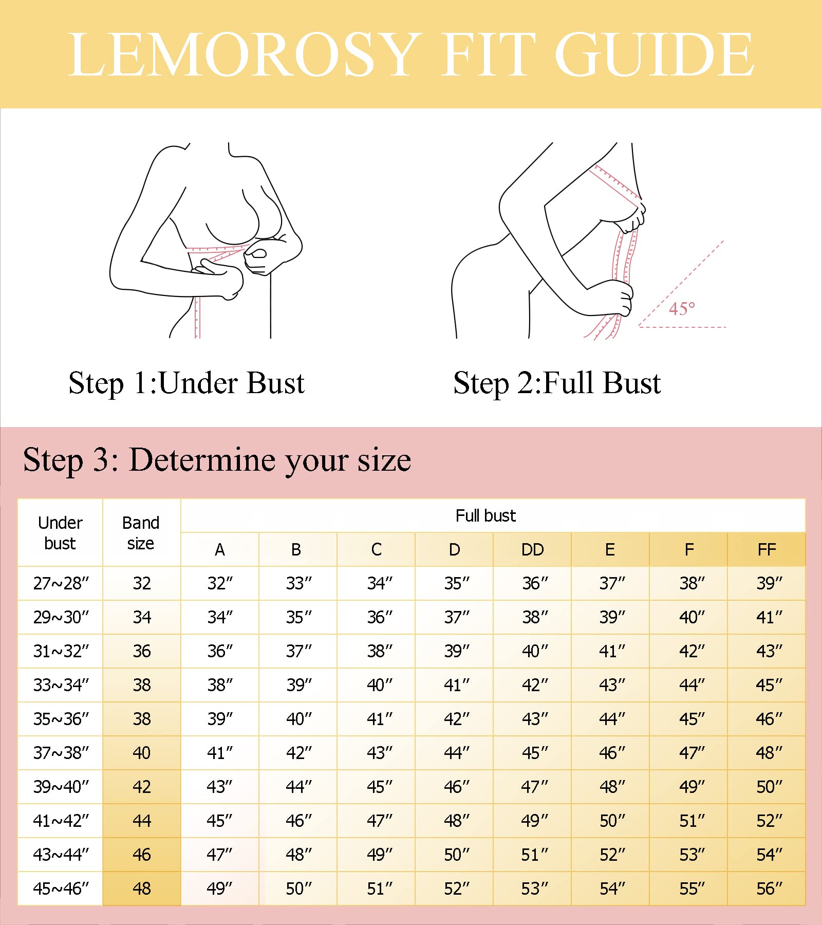 Lemorosy Wide Strap Front Closure Bra Lace Full Figure Underwire(Beige Wide Strap,42C)