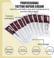 proamate Tattoo Cream Scar Repair Gel, Microblading Aftercare Ointment Vitamin A&D Anti Scar Tattoo Aftercare Cream for Makeup Microblading and Tattoo Healing Supplies (White 10 PCS/Pack)