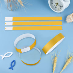 ASTARON Event Wristbands 200 Pcs Paper Wristbands for Events Waterproof Event Bracelets Arm Bands Gold Party Wristbands for Events Clubs Lightweight Concert Wristbands