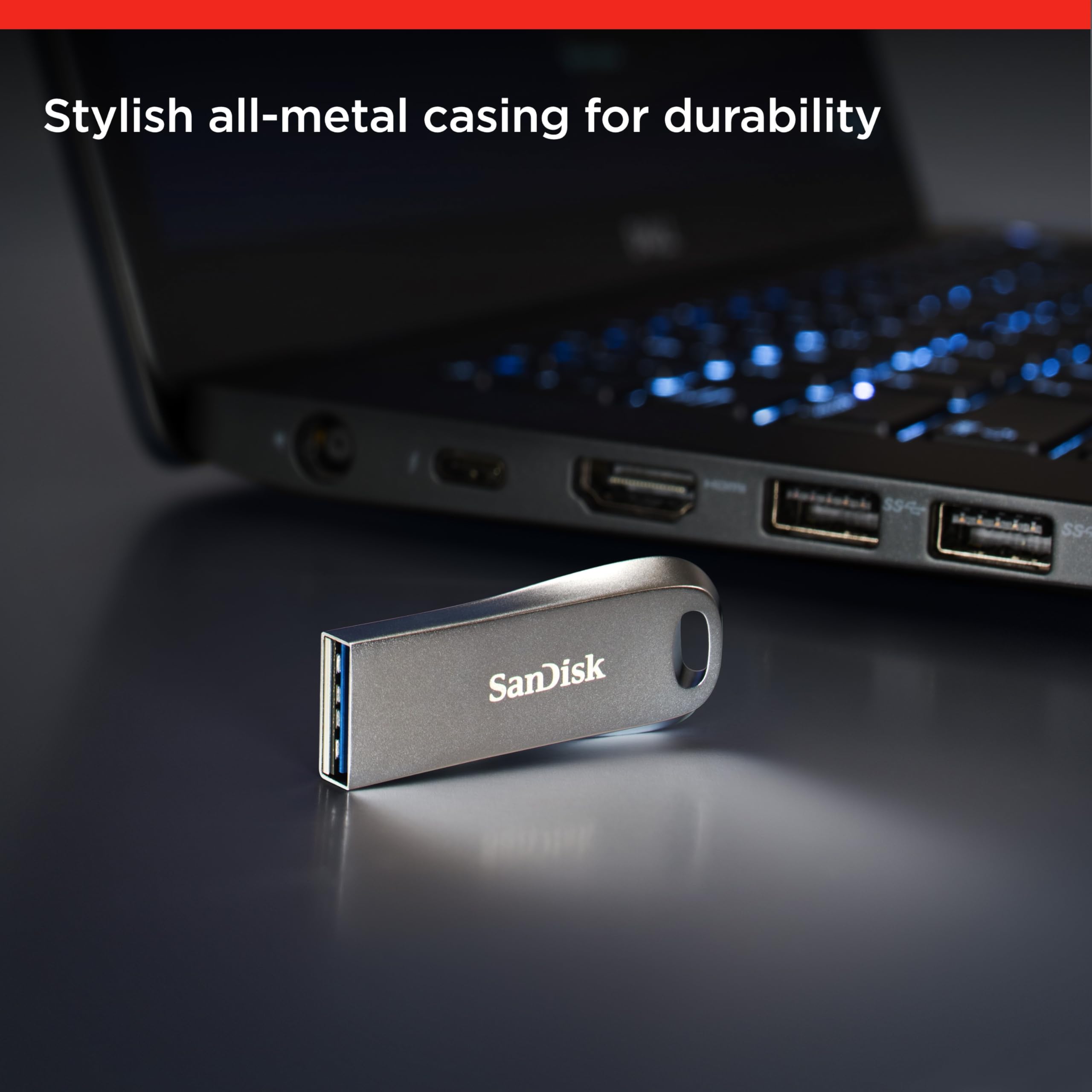 SanDisk 256GB Ultra Luxe USB Flash Drive, USB 3.2, up to 400 MB/s read speeds