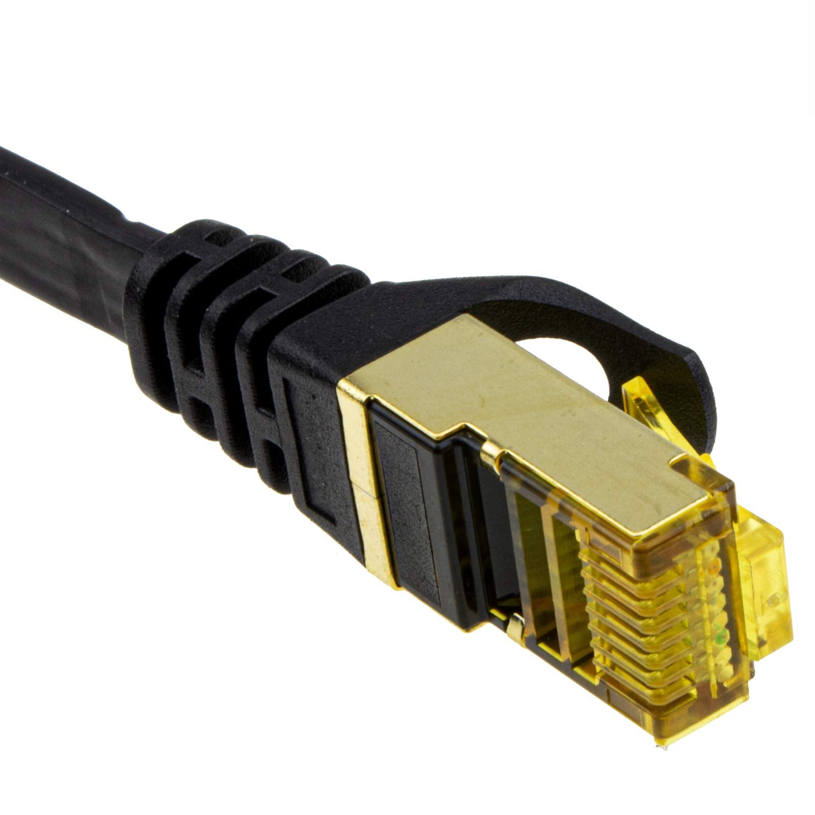 kenable FLAT CAT7 FTP Shielded 600MHz 10Gbps Ethernet LAN Cable RJ45 0.5m Black [0.5 metres]