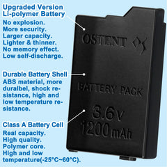 OSTENT 1200mAh 3.6V Lithium Ion Rechargeable Battery Pack Replacement for Sony PSP 2000/3000 PSP-S110 Console