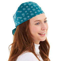 Teal Bandana For Men & Women - Cotton Headband Paisley Hair Bandanas - Pirate Scarf - Headwear Cycling Cowboy Sports Neckerchief