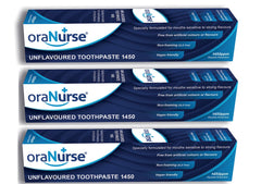 Oranurse Unflavoured Toothpaste 3 Pack for Kids and Adults Non Flavoured Toothpaste with 1450ppm Fluoride for Sensitive Mouths   Non Foaming SLS Free Adults and Kids Toothpaste   50ml