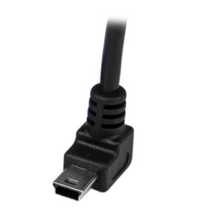 StarTech.com 1m Mini USB Cable Cord - A to Up Angle Mini B - Up Angled Mini USB Cable - 1x USB A (M), 1x USB Mini B (M) - Black (USBAMB1MU)