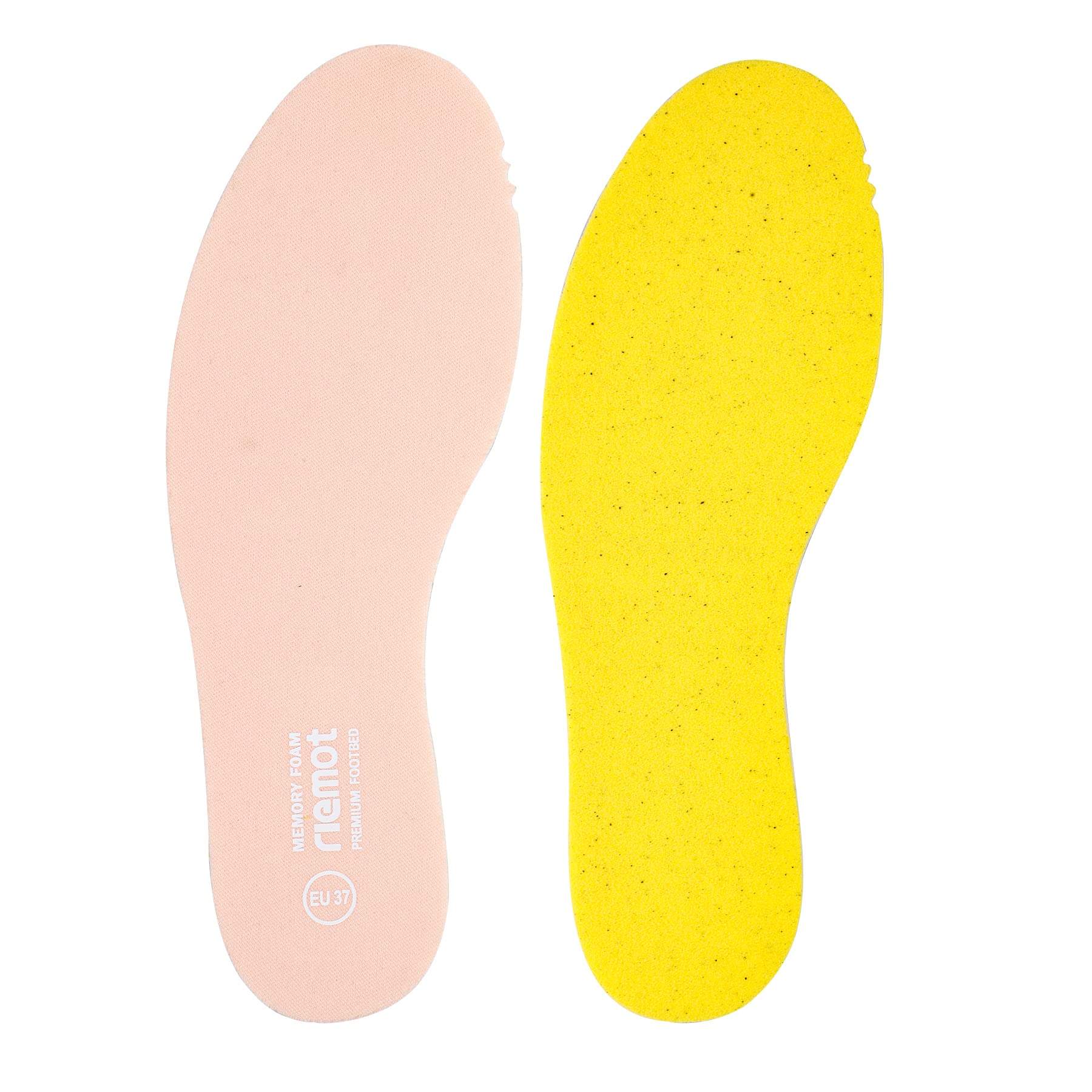 riemot Women's Men's Memory Foam Insoles, Super Soft Replacement Innersoles for Running Shoes, Trainers, Work Boots, Walking Shoes Comfort Cushioning Shoe Inserts, Women Pink UK 5.5 EU 38.5