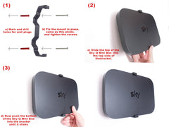 Decoralin Sky Q Mini Wall Mounting Bracket Compatible with EM150, 32D0xx, or 32D1xx Complete with Screws and Fixings Easy to Install