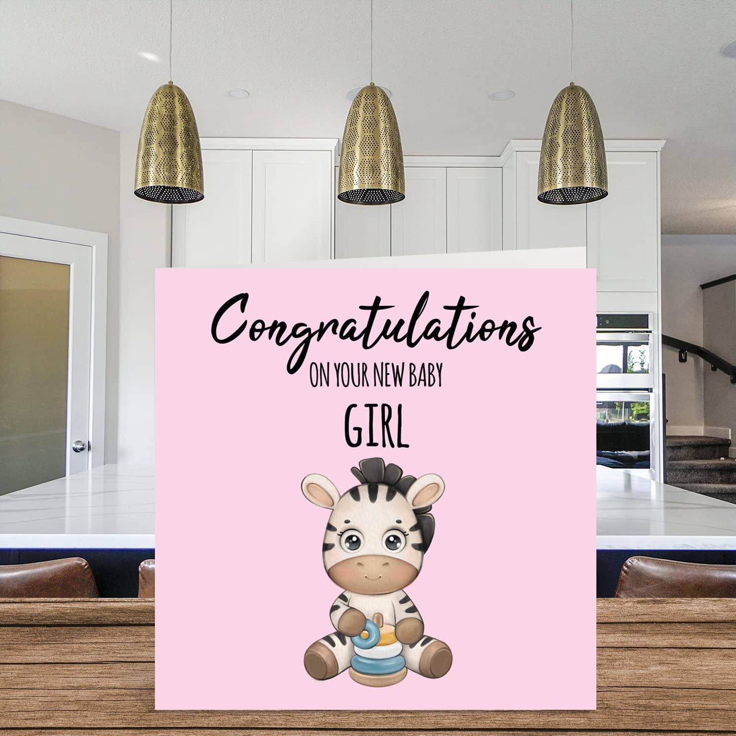 New Baby Girl Card - New Daughter - Congratulations Baby Girl Cards Newborn, Well Done Congrats New Baby Cards, Welcome To The World Home Gifts, 145mm x 145mm Baby Greeting Cards for Parents