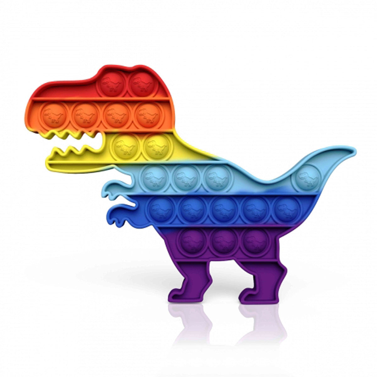 SafeHaven Dinosaur Pop it Fidget Toy   Rainbow Pop it Dinosaur   Sensory Toys for Autism   Push Pop Dinosaur Fidget Toy   Dinosaur Poppet Fidget Toy - Fun for the whole family! (Dinosaur)