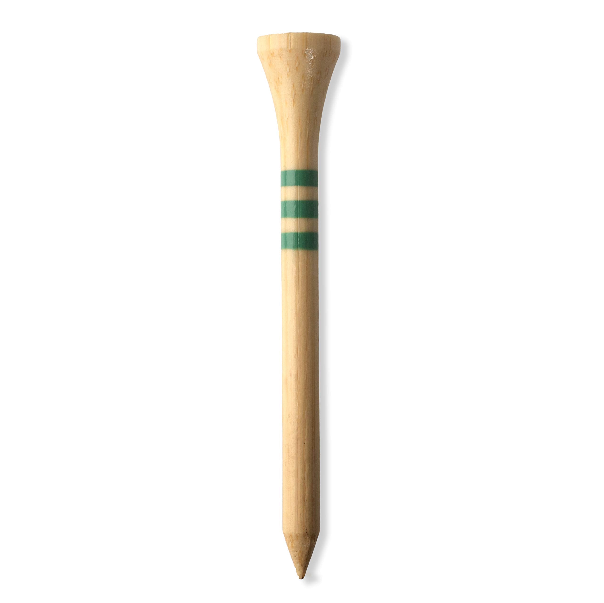 Green Swing Bamboo Golf Tees 70mm   Strong Sustainable Biodegradable   30pcs (Natural Bamboo)