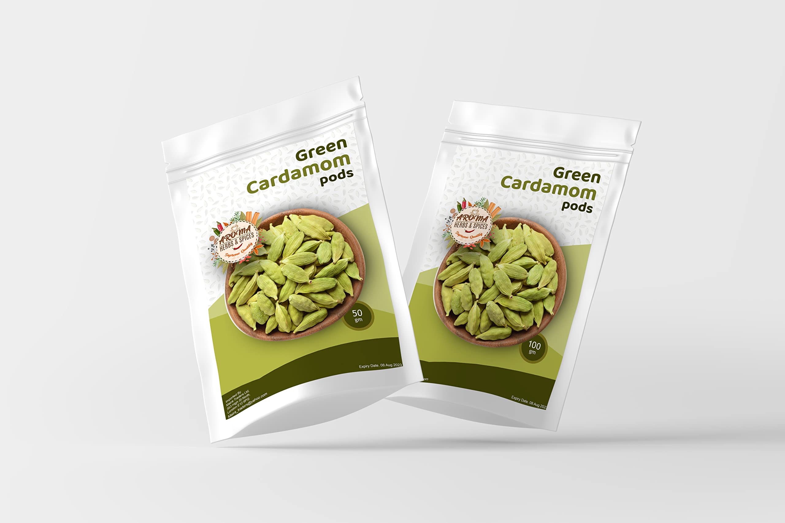 Green Cardamom pods  Elaichi pods   Green Elaichi   Natural   Bold   Premium Quality   All Natural   Vegan   Gluten Friendly   Non-GMO (50 Gram)