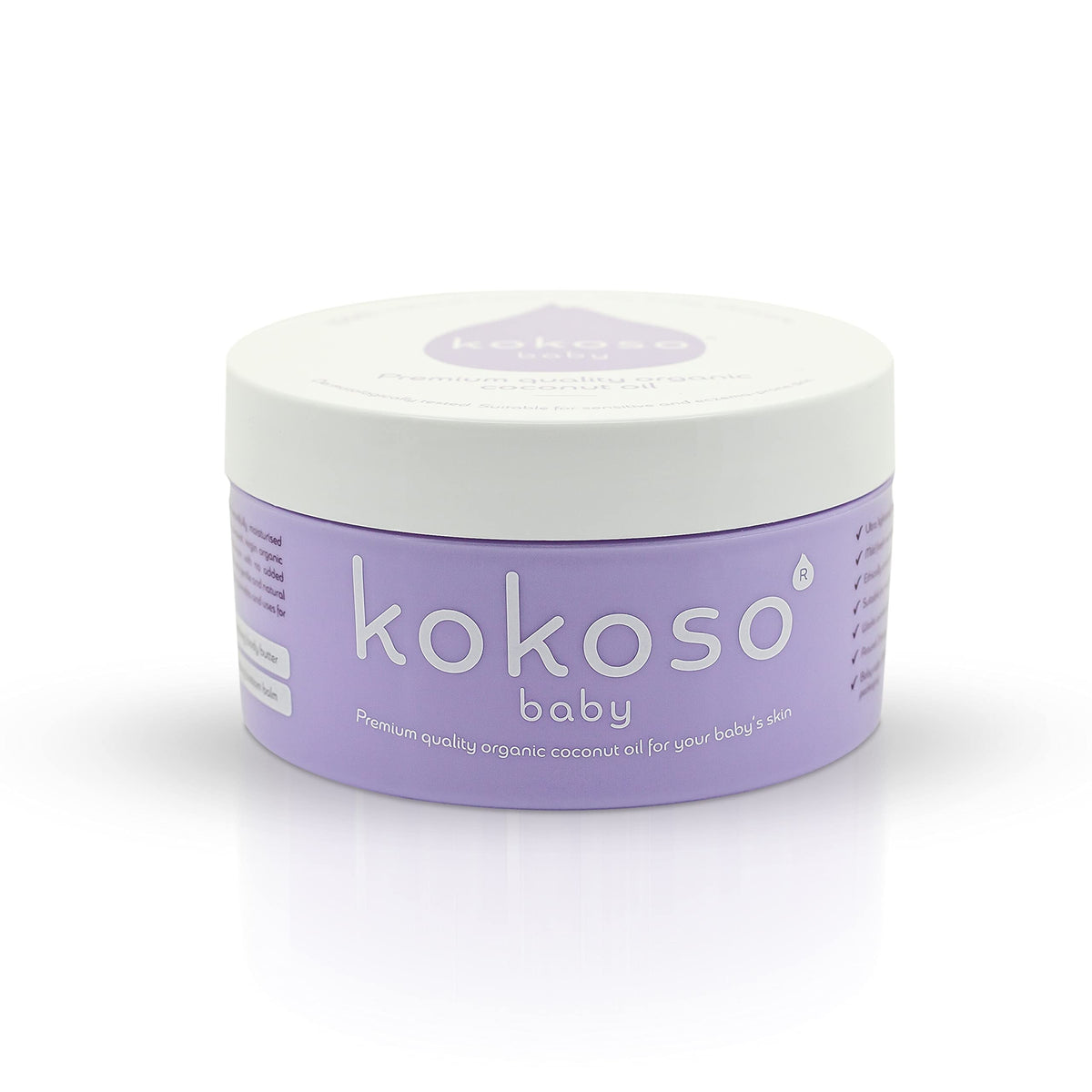 Kokoso Baby Organic Coconut Oil - Moisturising 100% Natural Baby Oil for Baby Massage, Dry, Sensitive and Normal Baby Skin - 200ml