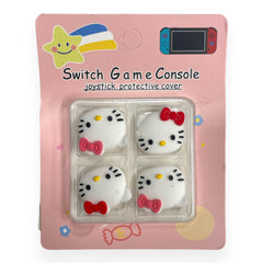 Hello Kitty Pack of 4 Rubber Thumb Grips Caps Covers Compatible With Original Switch Joy-Con OLED Switch Joycon & Switch Lite