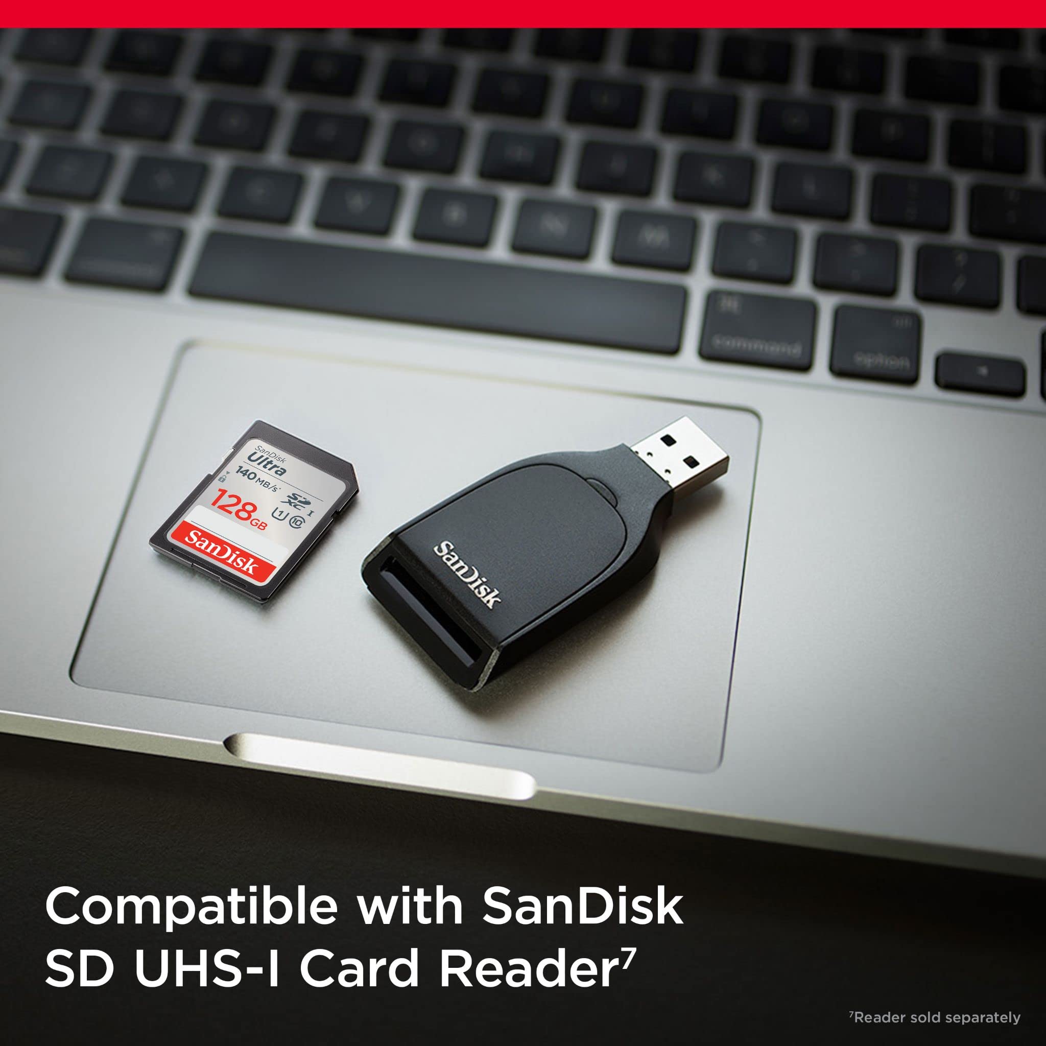 SanDisk 128GB Ultra SDXC card up to 140 MB/s with A1 App Performance UHS-I Class 10 U1