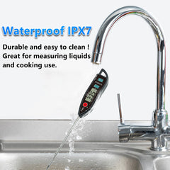 BOMATA Waterproof IPX7 Thermometer for Water, Liquid, Candle and Cooking. Instant Read Food Thermometer with Long Probe for Cooking, BBQ! T101 White…