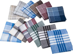 emlstyle Men's Handkerchiefs 100% Cotton Pocket Squares Hankies for men 12 Pack