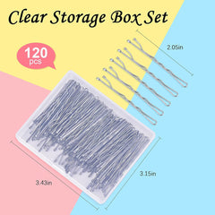 Bobby Pins, MORGLES 120 Pcs Hair Grips Hair Pins for Women Fine Hair with Box（Silver,5 cm/2 Inches)