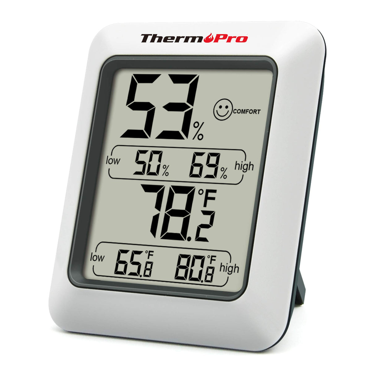 ThermoPro TP50 Digital Thermo-Hygrometer Indoor Room Thermometer with Recording and Climate Indicator for Room, Climate Control Monitor