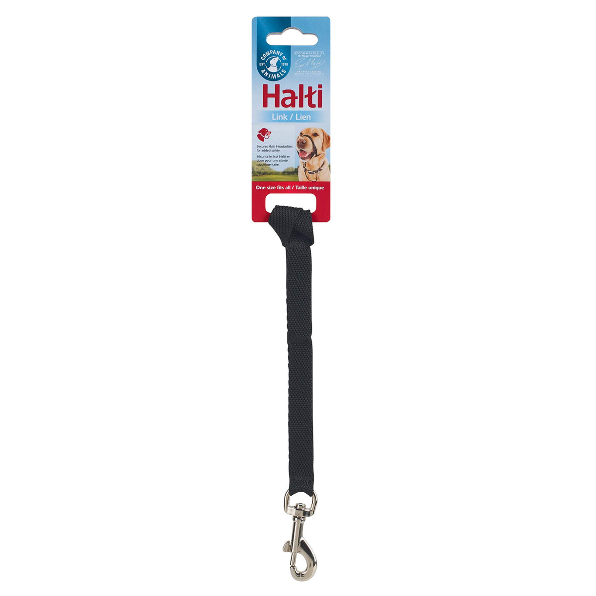 Halti Link One Size Fits All, Perfect to use on Headcollar and Optifit Headcollar, Dog Harness to Collar Safety Link strap, Easy to Use, Professional Training Aid for Dogs