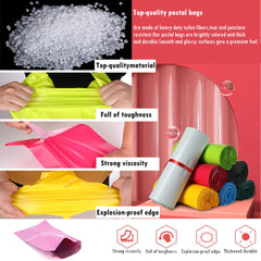 100 PCS Strong Large Pink Mailing Postal Bags,8*12 inch /20*30cm Mailing Bags Posting Shipping Post Parcels Bags Pink Postage Packaging Assorted Mailers,Self Seal Poly Plastic Envelopes for Parcels