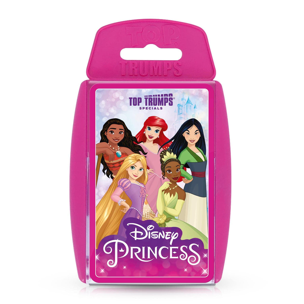 Top Trumps Disney Princess Specials Card English Edition, Play with Cinderella, Jasmine, Belle and Snow White battle your way to visctory, Educational game for ages 6 up, Pink.