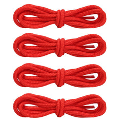 Kueimovi 4 Pairs Round Work Boot Laces, Heavy Duty Round Shoelaces for Trainers Shoes, Walking Boots, Hiking Boots and Safety Boots, Thick Replacement Boot Shoelaces, Red, 35 inches (90cm)