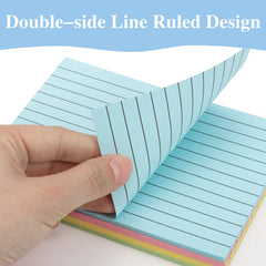 Index Cards Coloured Record Cards 105 x 148mm, BENUAN Double-Side Ruled Revision Cards