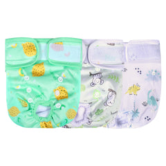 Medo 3 Packs Dog Nappies, Reusable Double Adjustable Design Absorbent Washable Dog Diapers Puppy Sanitary Wraps Panties for Female Pet Incontinence and Long Travels 40-50 cm/15.7-19.7 (M)