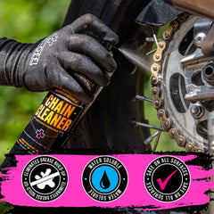 Muc-Off Motorcycle Chain Cleaner, 400ml - Motorbike Chain Cleaner and Degreaser Spray for Motorcycle Cleaning - Motorcycle Cleaner for On and Off-Road