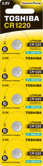 Toshiba Lithium Coin Batteries – Coin Battery Packs - Lithium 3v Coin Battery Long Life – Button Cell Batteries for Watches, Keyfobs, Scales & More - CR1632 - Pack of 5