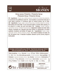 MONIN Premium Pistachio Syrup 700ml for Coffee and Cocktails. Vegan-Friendly, Allergen-Free, 100% Natural Flavours and Colourings