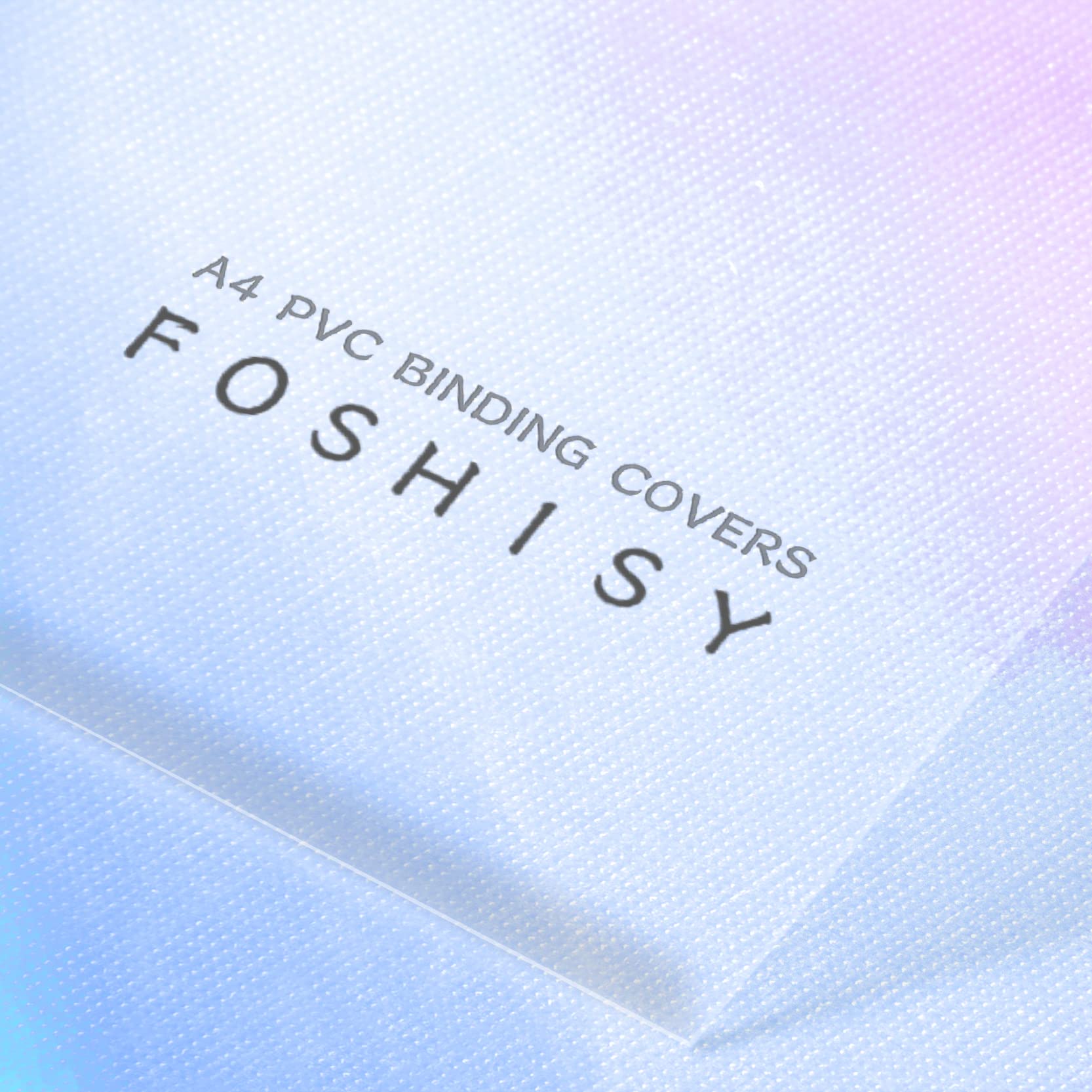 FOSHISY A4 PVC Clear Binding Covers,250 Micron,Pack of 100