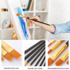 ILantule Paint Brushes Set,10 PCS Professional Painting Brushes,Artists Paint Brushes,Brushes for Acrylic Painting,for Artists, Adults & Kids