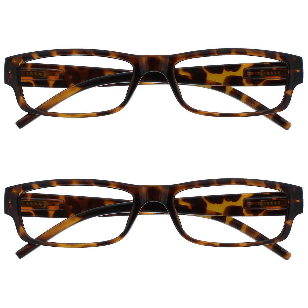 The Reading Glasses Company Brown Tortoiseshell Lightweight Comfortable Readers Value 2 Pack Mens Womens RR32-2 and1.00