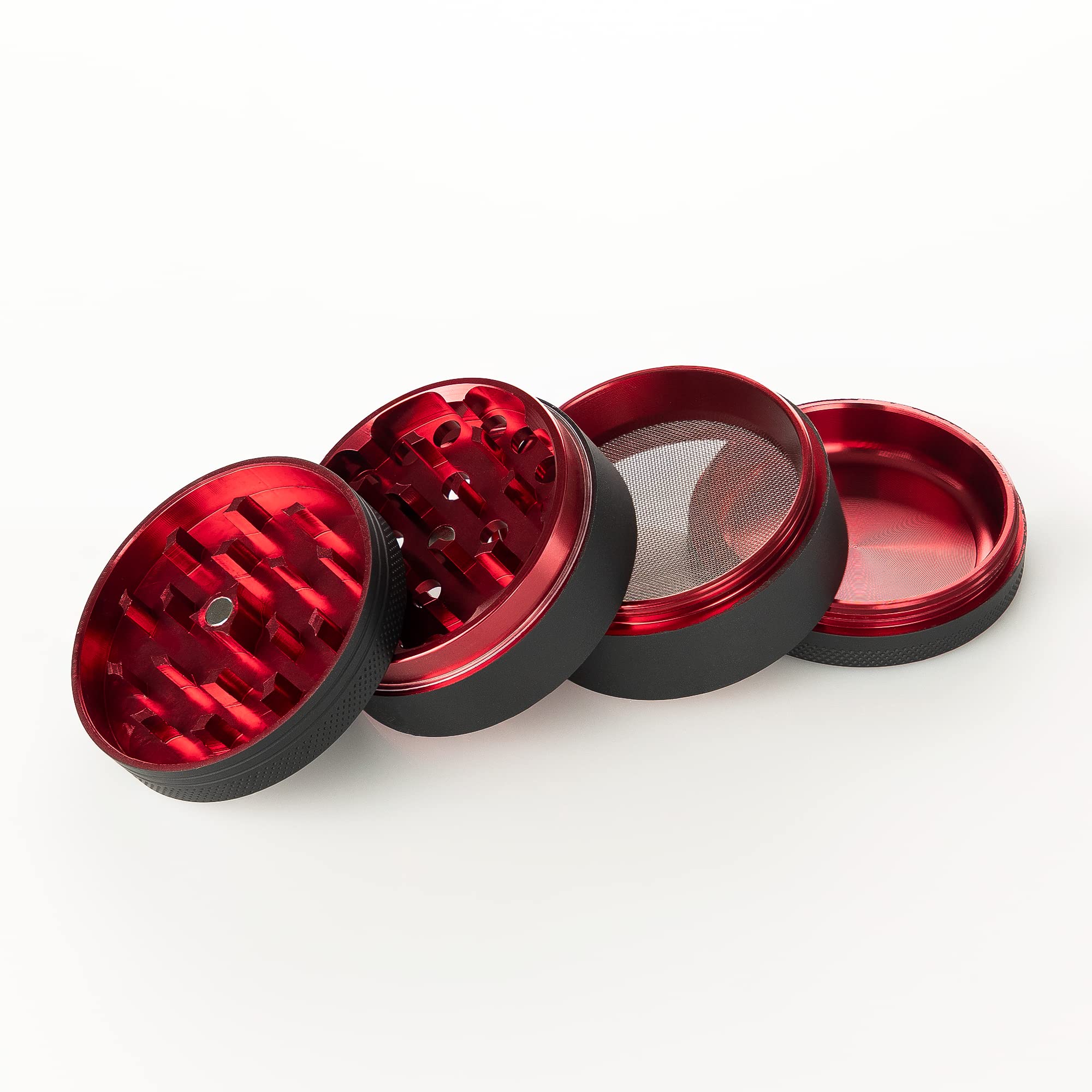 Blazed Large Aluminium Herb Grinder (Red)