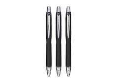 uni-ball SXN-210 RT Jetstream Black Rollerball Pens - Extremely Smooth Writing, Drawing, Art, Colouring, Note Taking, Journaling. Ink Dries Instantly. Does Not Smudge. Retractable Ballpoint - 3 Pack