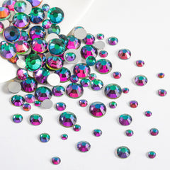 Beadsland Rhinestones for Makeup,8 Sizes 2500pcs Green Flatback Rhinestones Face Gems for Nails Crafts with Tweezers and Wax Pencil,Green Volcano,SS4-SS30