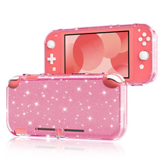 DLseego Case Compatible with Switch Lite 2019, TPU Protective Soft Clear Case and Grip Cover,with Shockproof and Anti-Scratch Design Shell for Switch Lite,Crystal Glitter,Pink