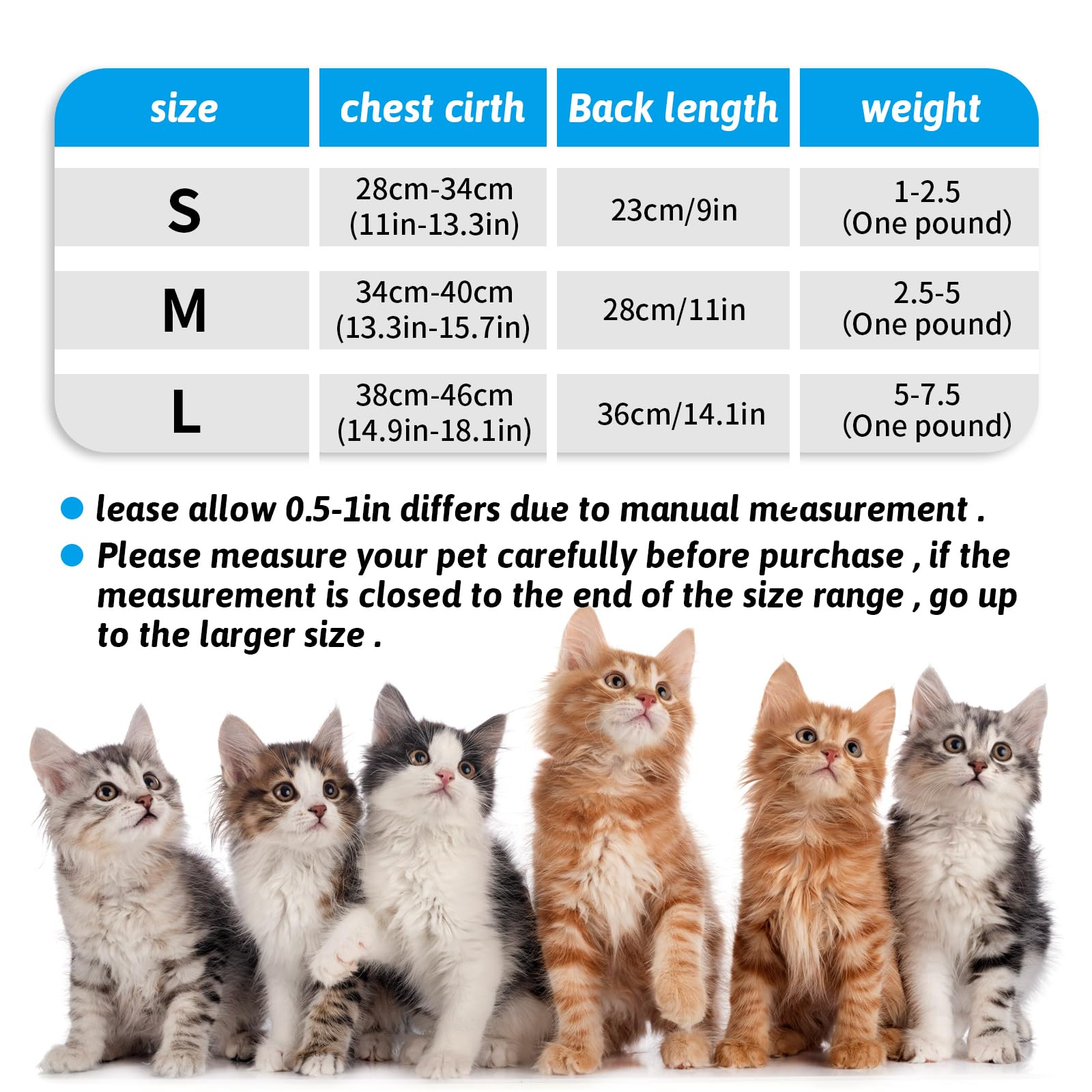 WLLHYF Cat Surgery Recovery Suit Breathable Kitten Onesie Full Bodysuit Clothes Post Neuter Surgery Spay Cone Anti Licking Abdominal Wound Protector for Small Male Female Pets (Small)