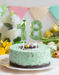 Green 90th Birthday Candles, 3D Green Number 90 Candles for Cake, Women Men 90th Birthday Decorations, Green Cake Decorations, Green Candle Cake Topper for Birthday Party Weddings Anniversary Supplies