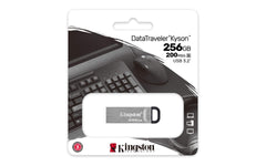 Kingston DataTraveler Kyson USB 3.2 Gen 1 Flash Drive 256GB - Stylish Capless Metal Case