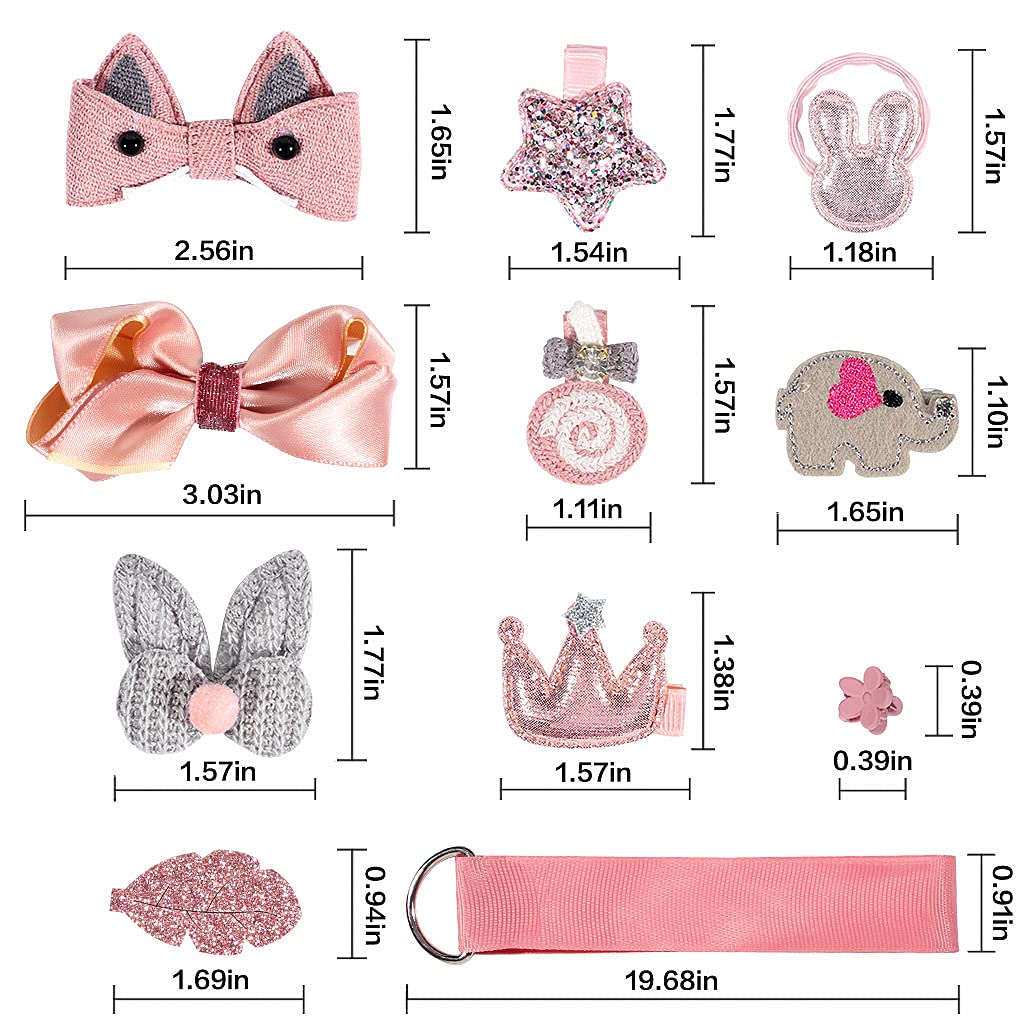 36PCS Baby Hair Clips for Little Girls,Hair Barrettes, Ties and Accessories Toddlers Kids for Birthday Christmas Children's Day Gift