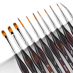 Detail Paint Brush Set-11PCS Fine Paint Brushes,Miniature Micro Paint Brushes for Warhammer 40k Miniature Figure,Model Painting,Fine Detailing,Art Painting