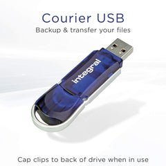 Integral INFD8GBCOU 8GB USB Memory 2.0 Flash Drive Courier Blue