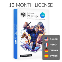 CLIP STUDIO PAINT EX - Version 2   12 Months License   1 Device   for PC, macOS, iPad, iPhone, Galaxy, Android, Chromebook