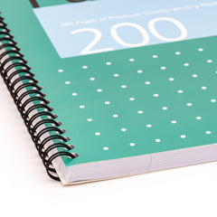 Pukka Pad, A4and Metallic Jotta Book 1 Pack –22.5 x 29.6cm–Wirebound Notebook with 8mm Lines and 80GSM Paper –Features 4-Hole Punch Margins and Perforated Edges -200 Pages, Green