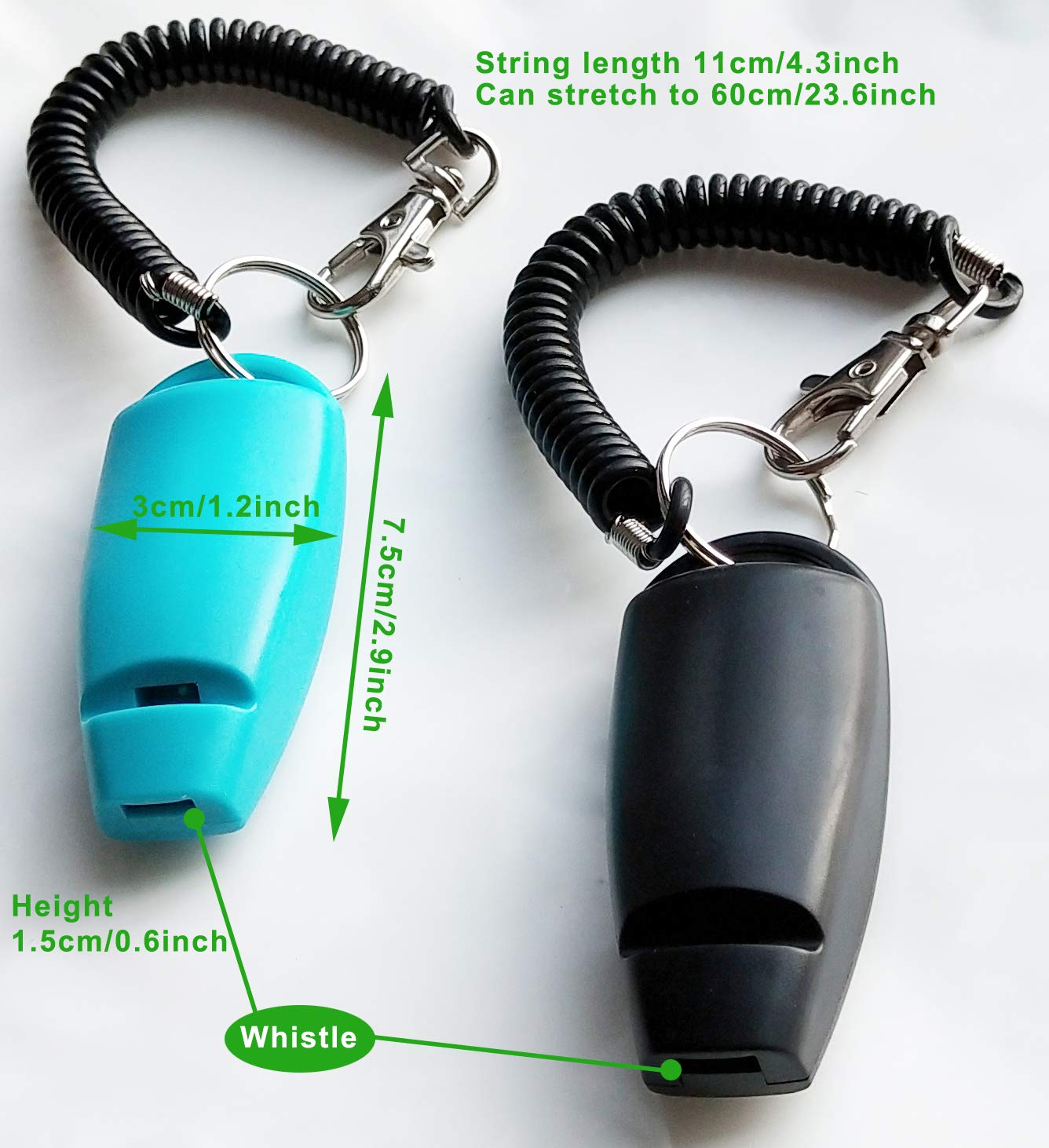 NewNewStar Pet Training Clicker Whistle with Wrist Strap - Dog Training Clickers (Black and Blue)