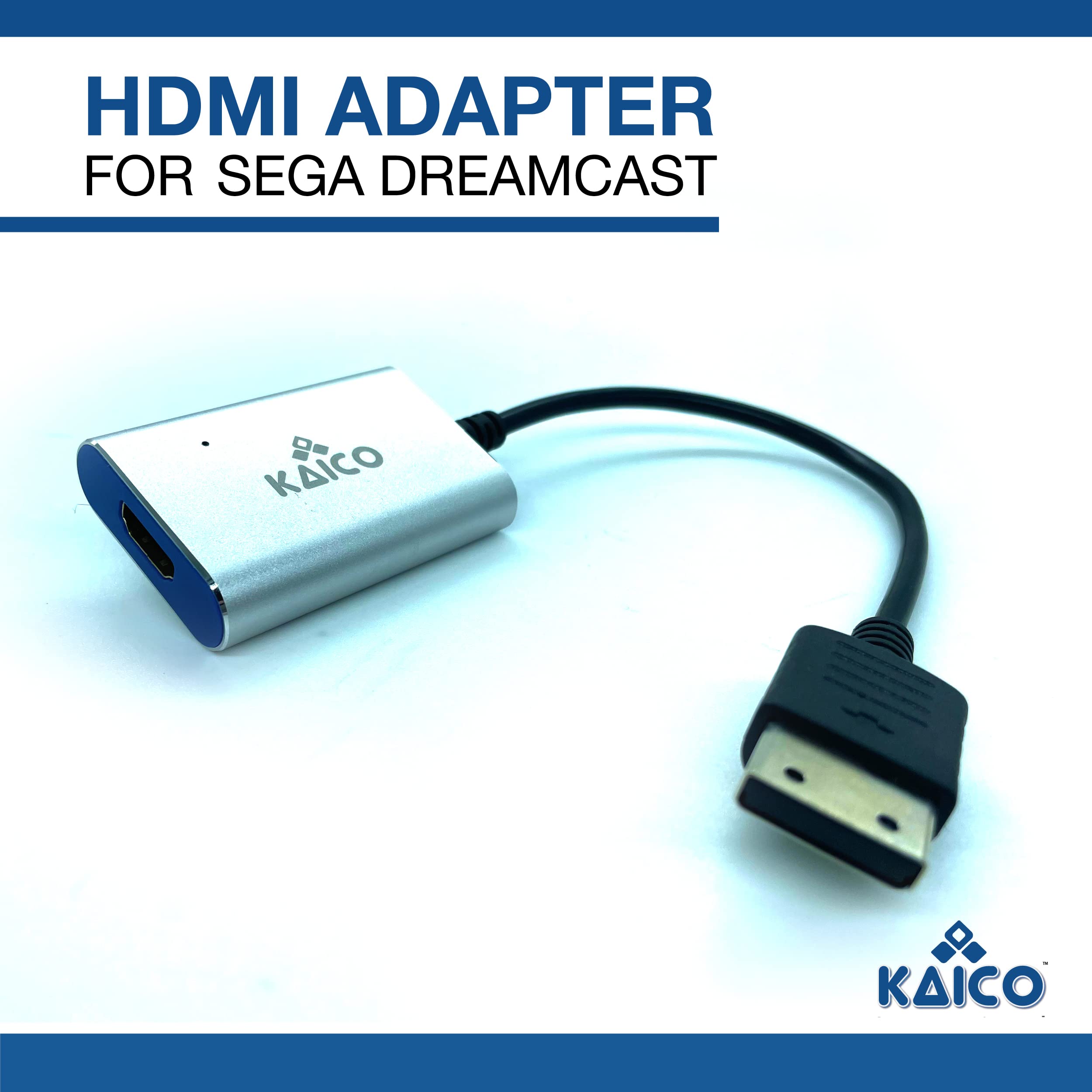 Kaico Sega Dreamcast HDMI Converter - Simple Plug and Play HDMI Converter For Sega Dreamcast Sega Dreamcast VGA cable to Dreamcast HDMI - The Best Sega Dreamcast AV Cable